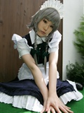 Black silk game beauty [Cosplay] izayoi Sakuya Japanese super seductive beauty photo(19)